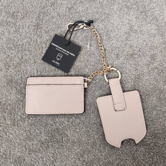 Aldo Women's Card Holder Wallet with Hand Sanitizer NEW Faux Leather Vegan - Picture 3 of 4